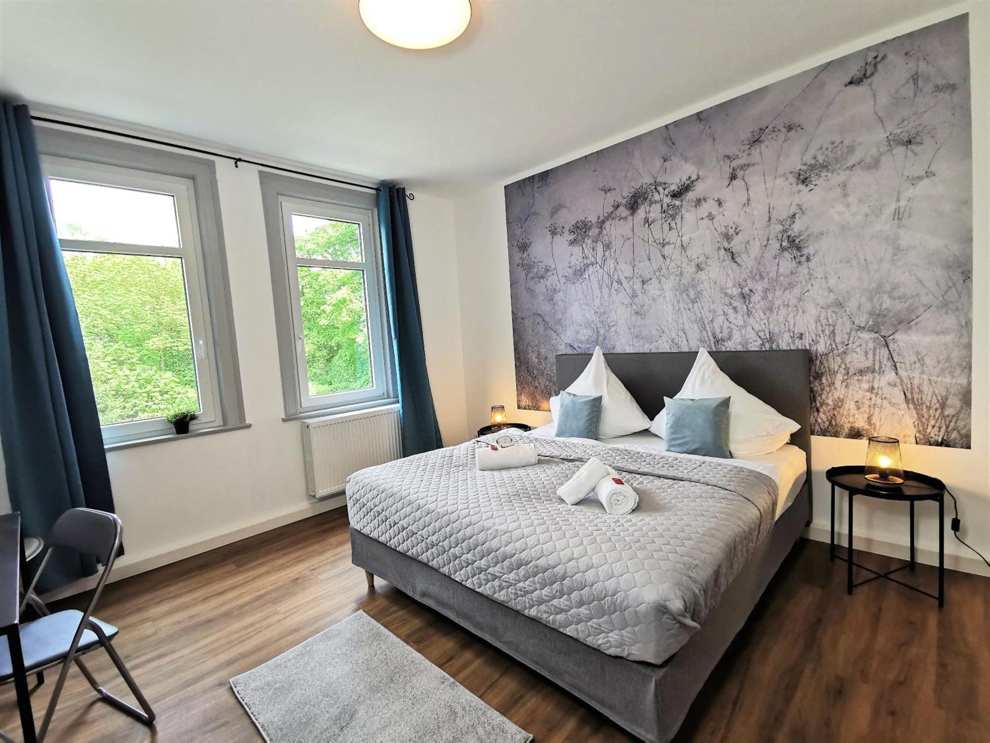 Bohnapartments: Stadtblick Zechenhaus mit Balkon und Parkplatz Ilmenau Exterior photo